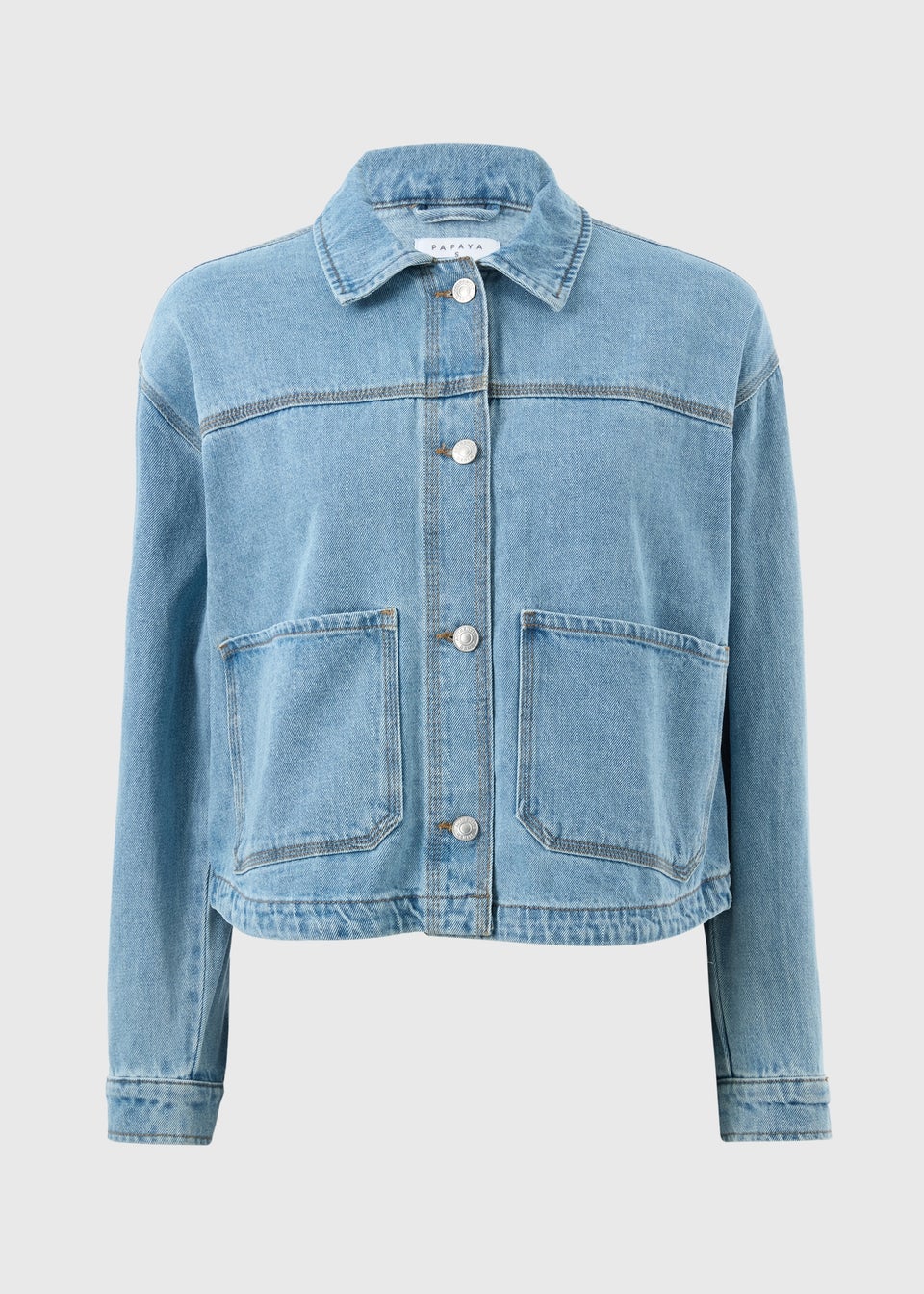 Mid Wash Denim Shacket
