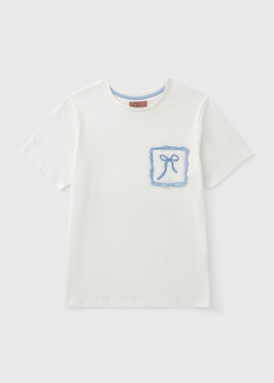 White Bow Pyjama Top