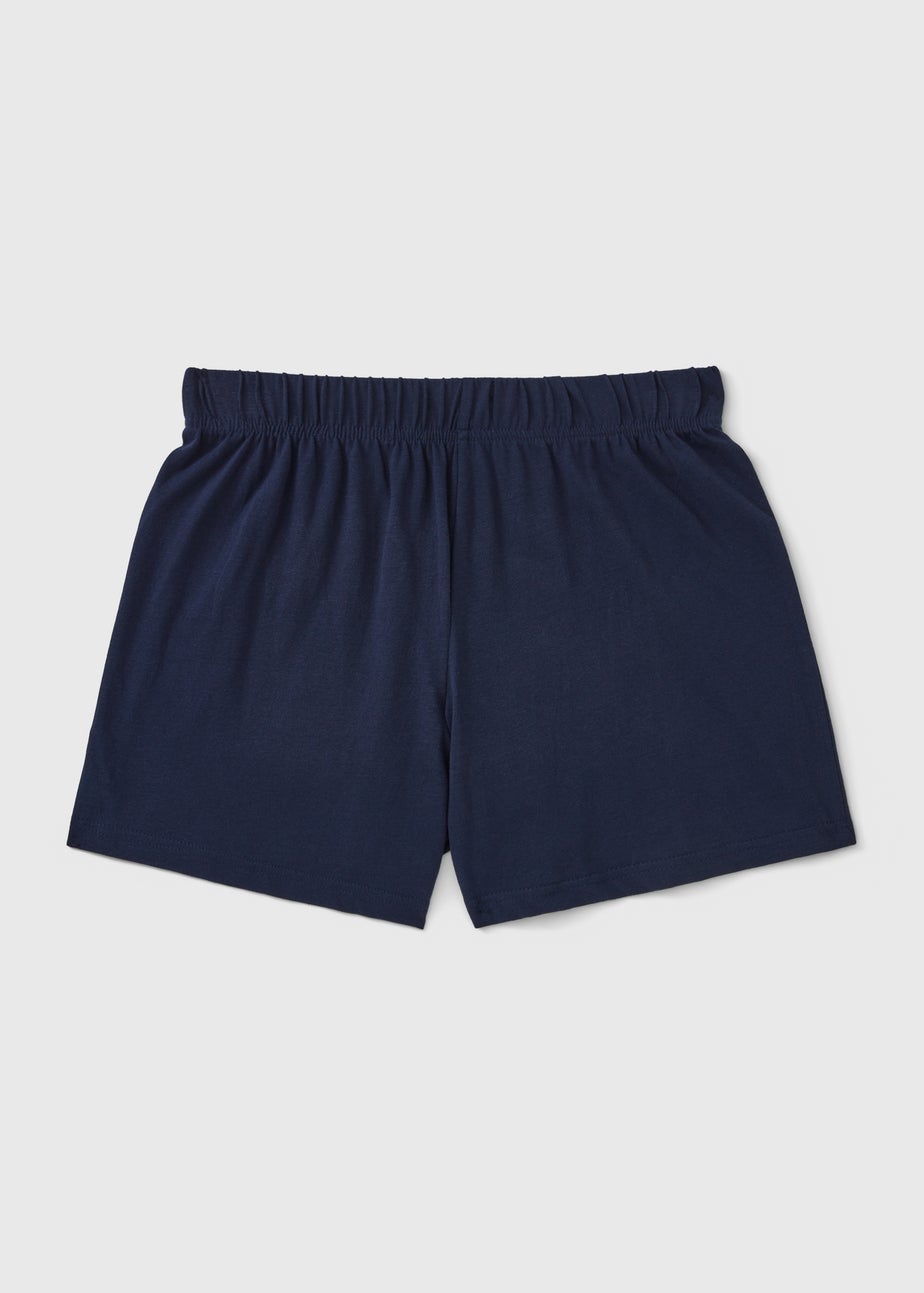 Navy Jersey Pyjama Shorts