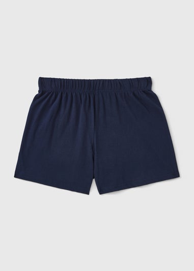Navy Jersey Pyjama Shorts