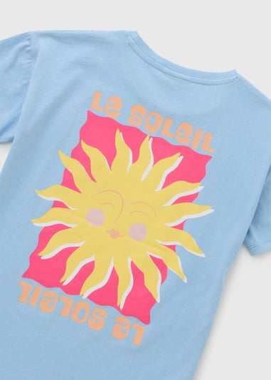 Girls Blue Sun T-Shirt (7-15yrs)