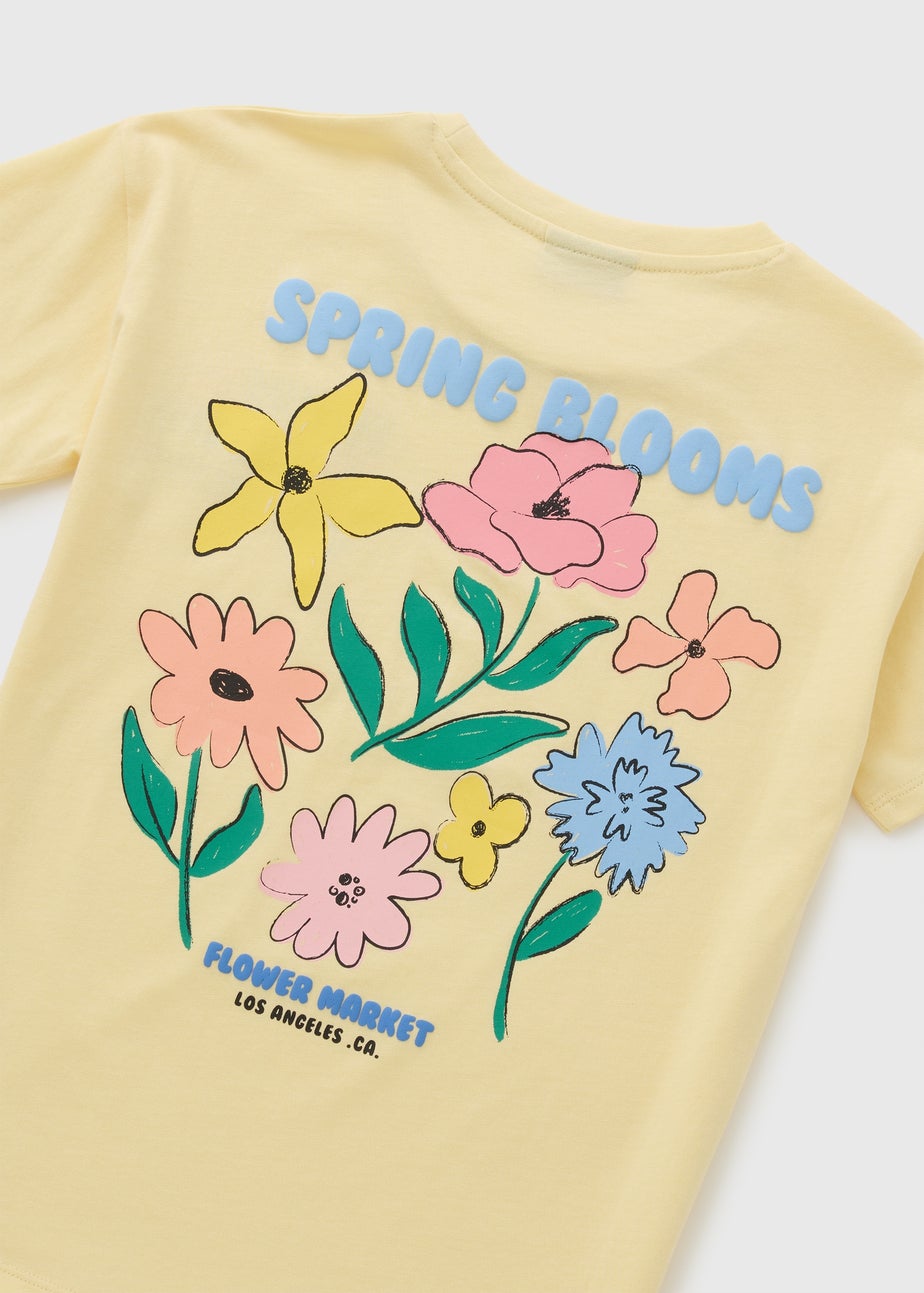 Girls Yellow Spring Blooms T-Shirt (7-15yrs)