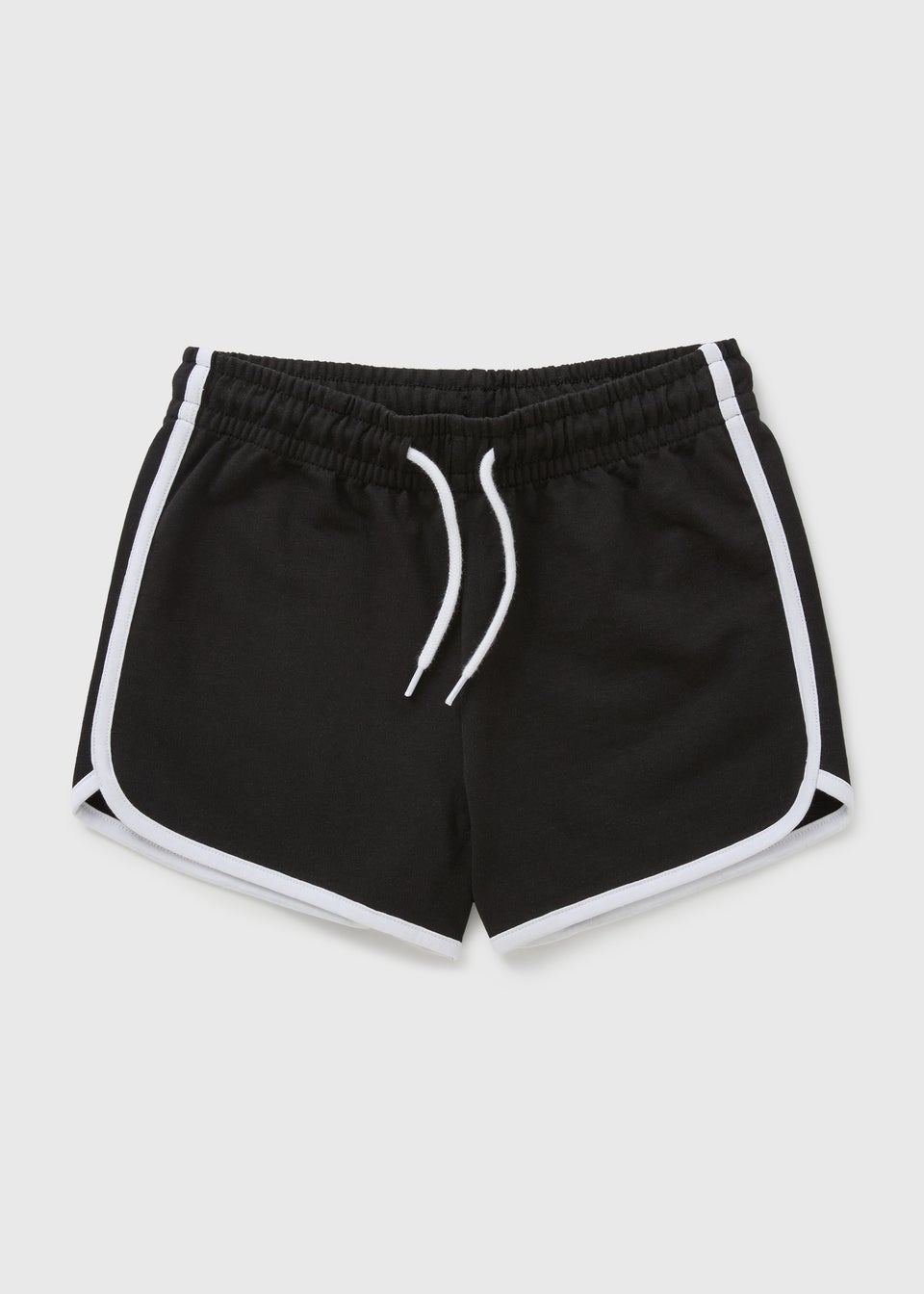 Girls Black Runner Shorts (7-15yrs)