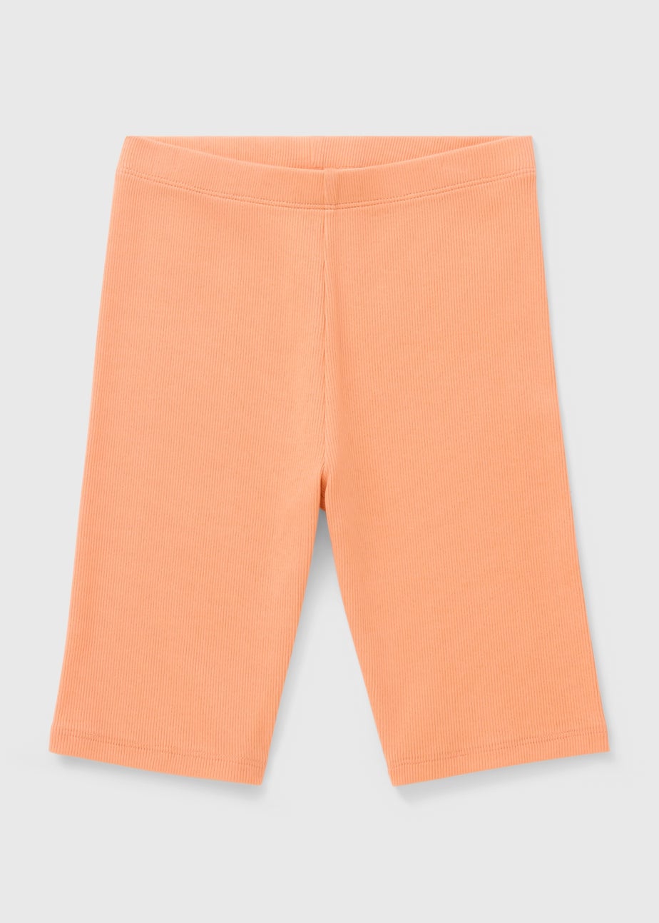 Girls Orange Cycling Shorts (7-15yrs)