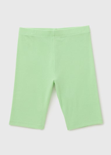Girls Green Cycling Shorts (7-15yrs)