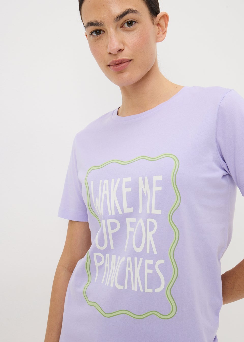 Lilac Pancakes Wide Leg Pyjama Set