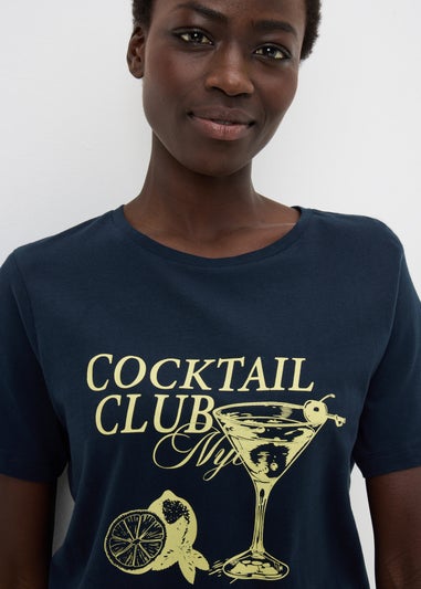 Navy Cocktail Club Short Pyjama Set