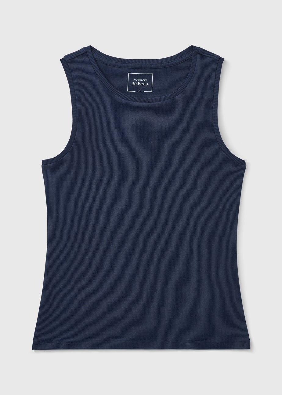 Navy Vest Top