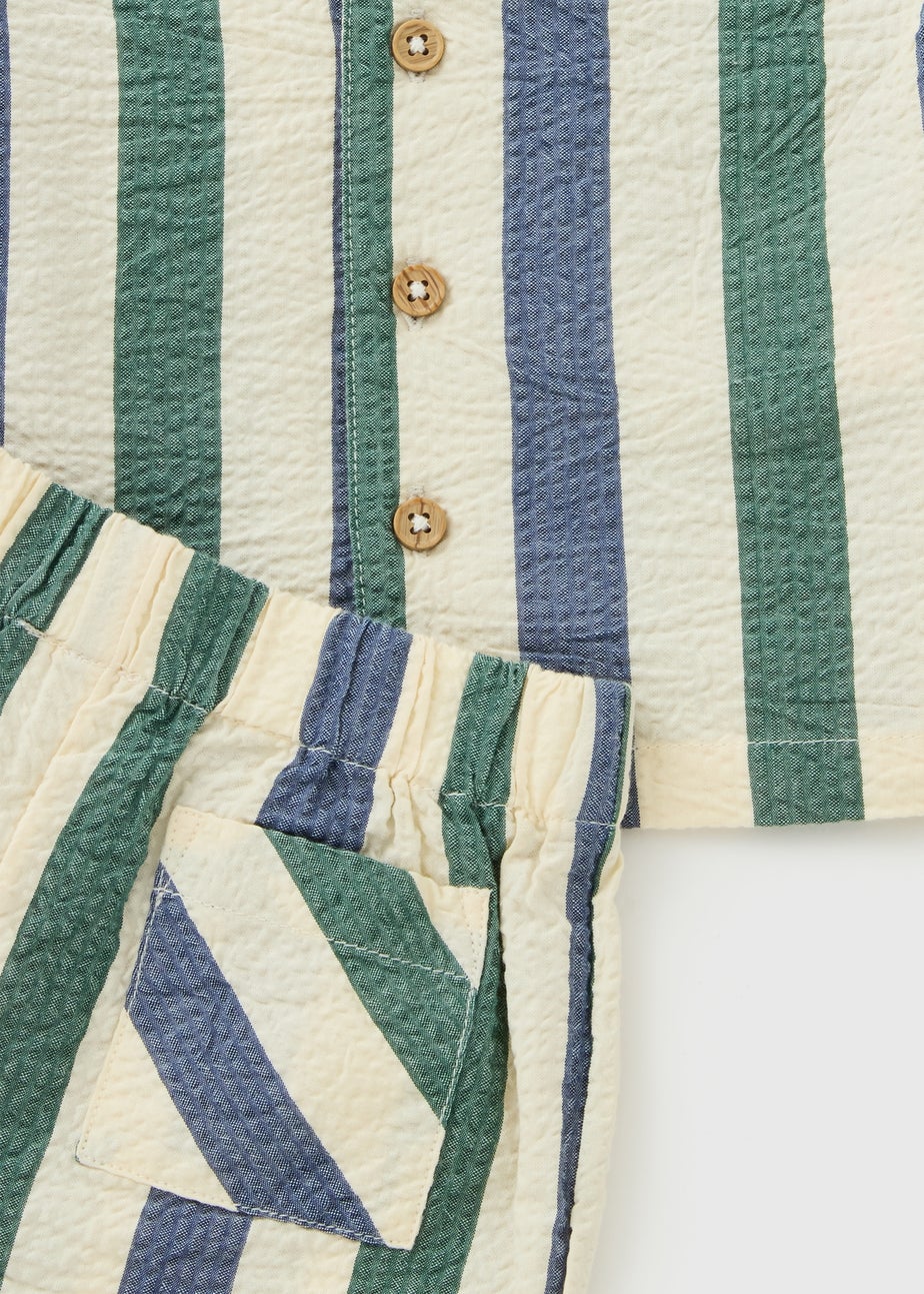 Baby Multicolour Stripe Shirt & Short Set (Newborn-23mths)