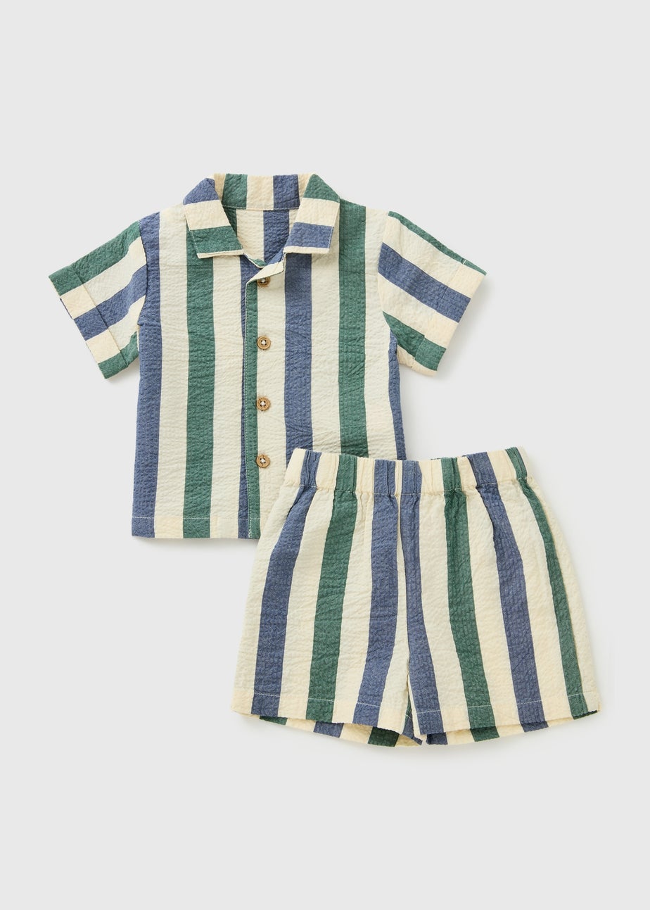 Baby Multicolour Stripe Shirt & Short Set (Newborn-23mths)