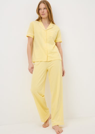 Yellow Traditional Short Sleeve Pyjama