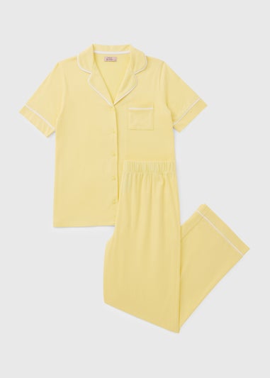 Yellow Traditional Short Sleeve Pyjama
