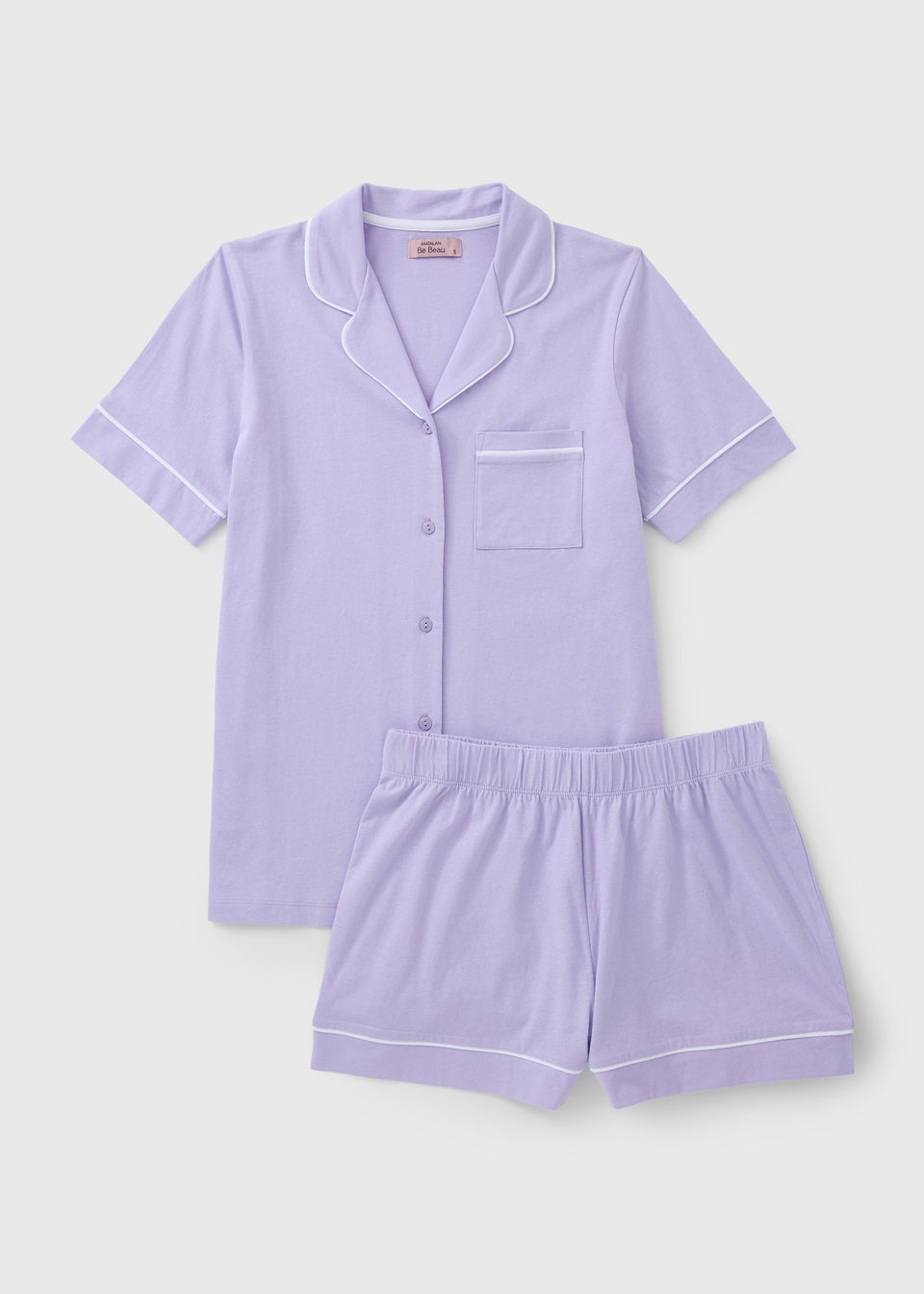 Lilac Traditional Button Up Pyjama Set