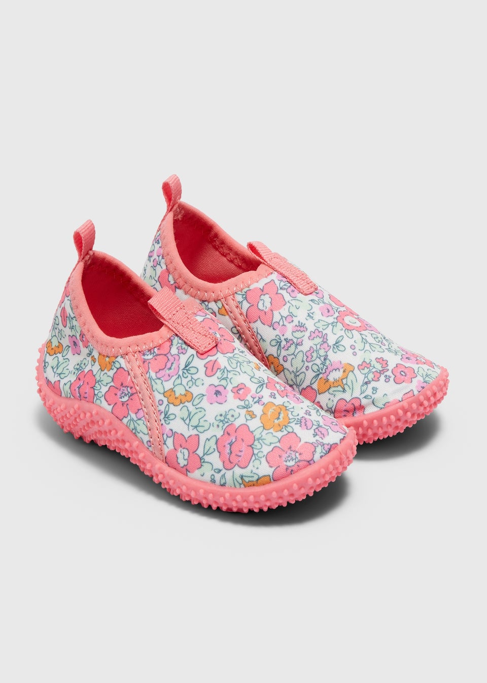 Girls Pink Floral Swim Shoes (Younger 4-12)