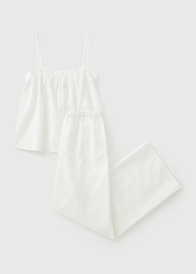 White Broderie Cami Pyjama Set