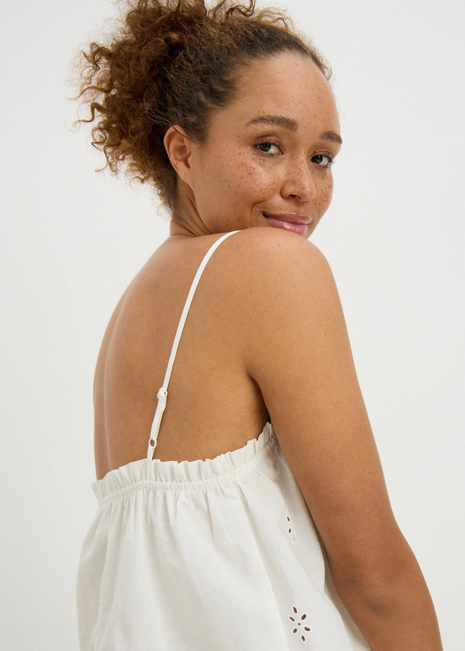 White Broderie Cami Pyjama Set