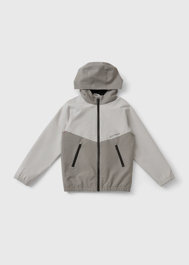 Boys Grey Cut & Sew Windbreaker Jacket (7-15yrs)