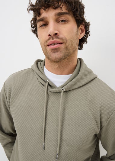 Sage Green Textured Hoodie