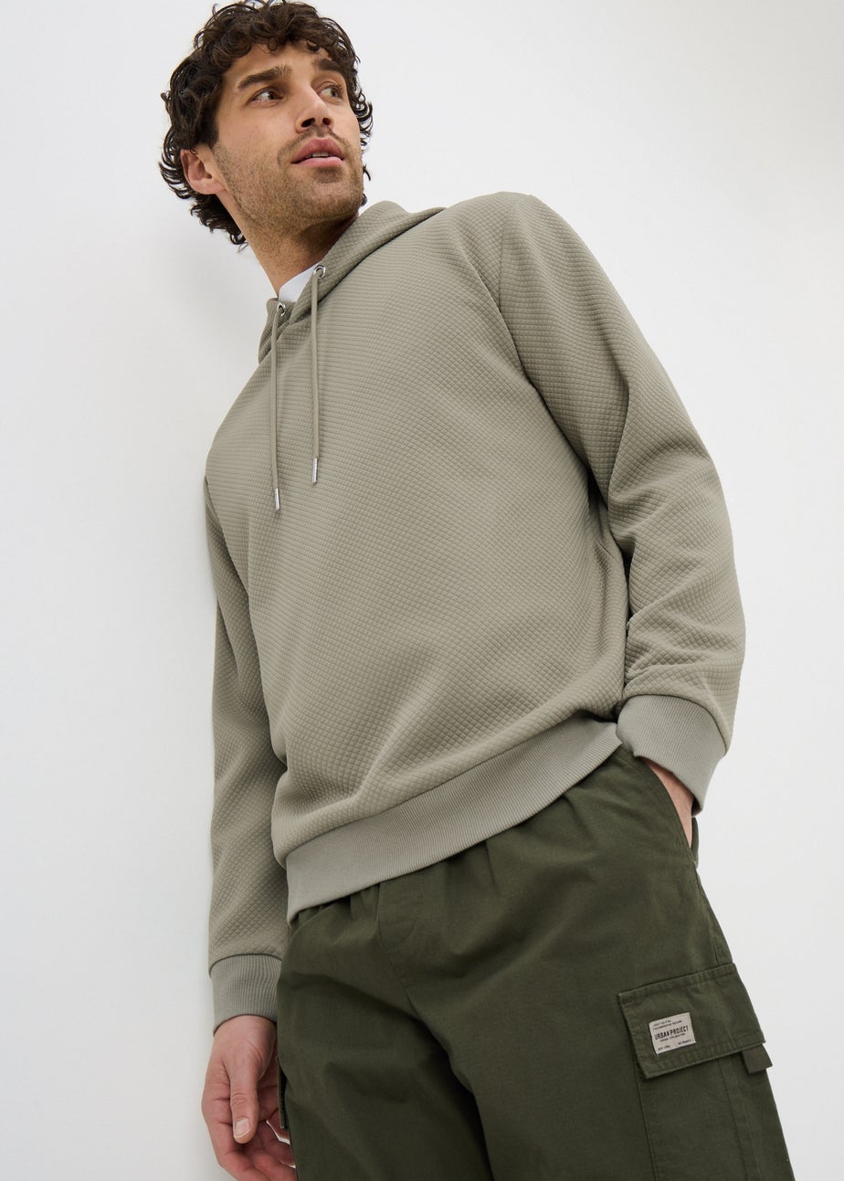 Sage Green Textured Hoodie