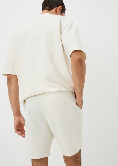 Cream Houndstooth Co Ord Shorts