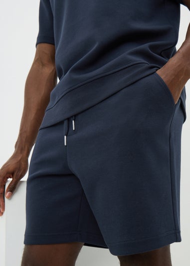 Navy Elevated Co Ord Jogging Shorts