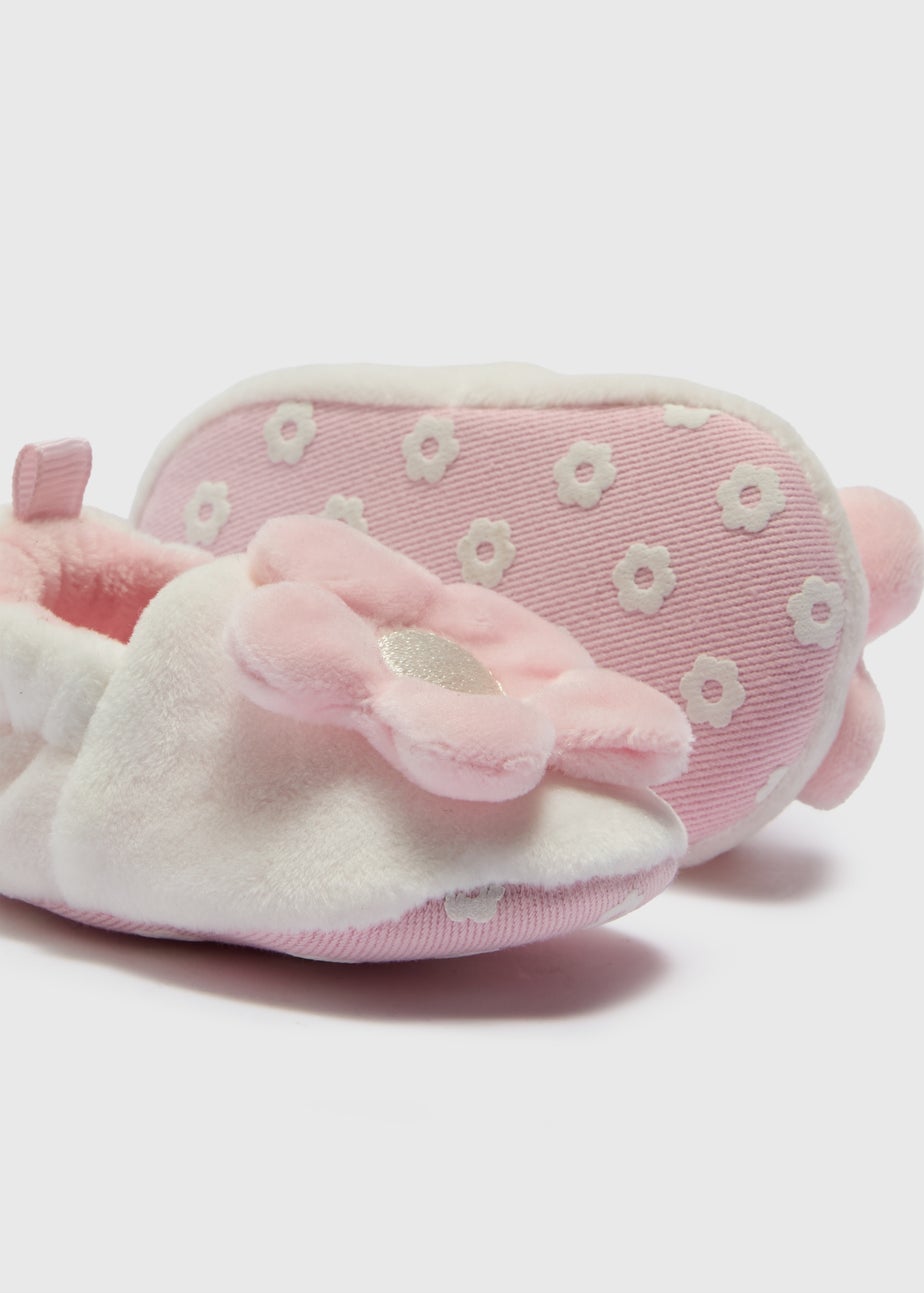 Baby Pink 3D Flower Slippers (Newborn-18mths)