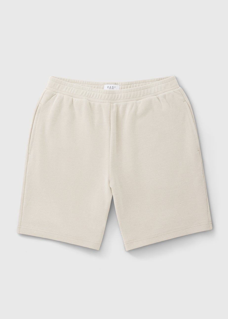 Ecru Pique Co Ord Shorts