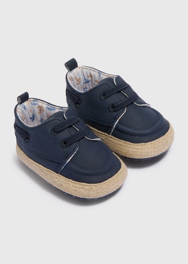 Baby Navy Boat Shoes (Newborn-18mths)