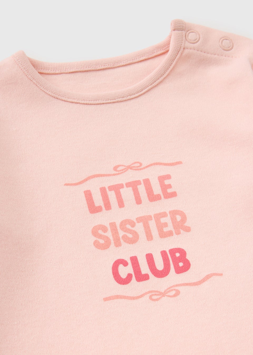 Girls Pink Little Sister Club Sleepsuit (Newborn-18mths)
