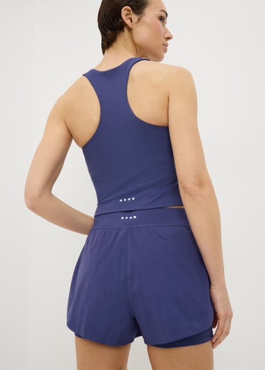 Souluxe Blue 2 in 1 Sports Shorts