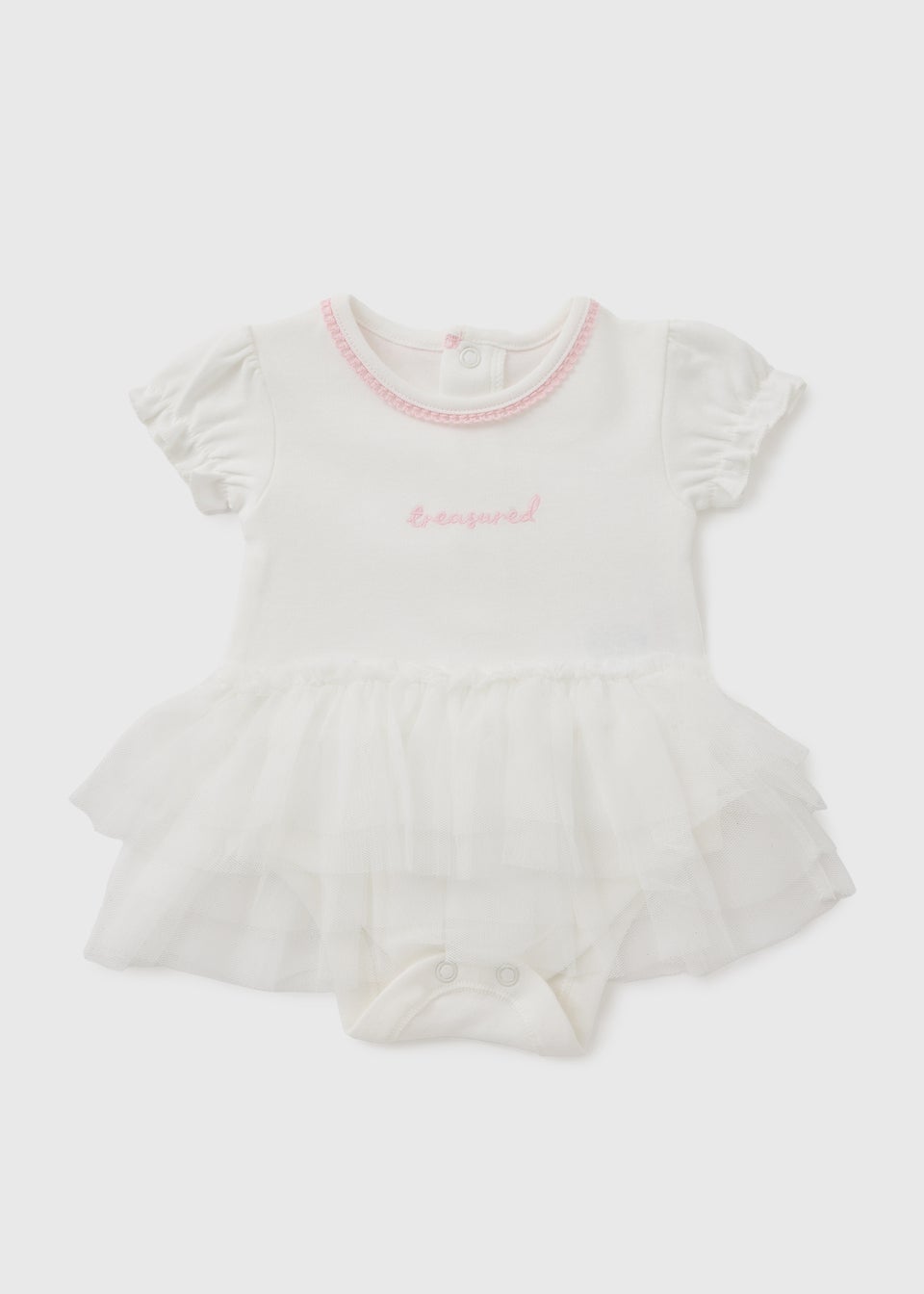 Baby Pink Tutu Dress Bodysuit (Newbron-18mths)