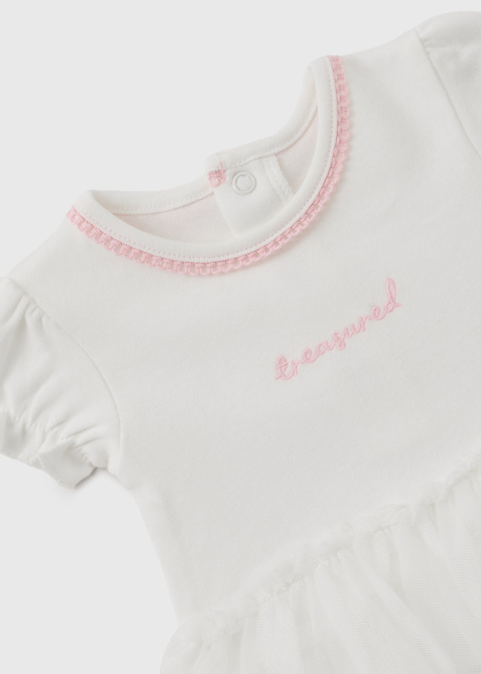 Baby Pink Tutu Dress Bodysuit (Newbron-18mths)