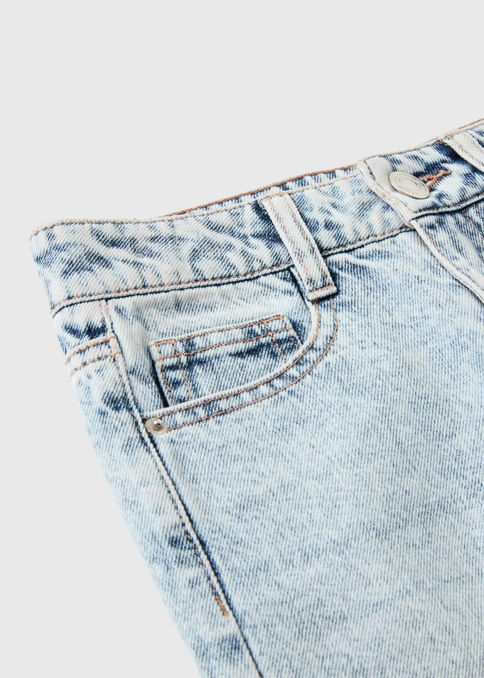 Girls Light Wash Wide Leg Jeans (7-15yrs)