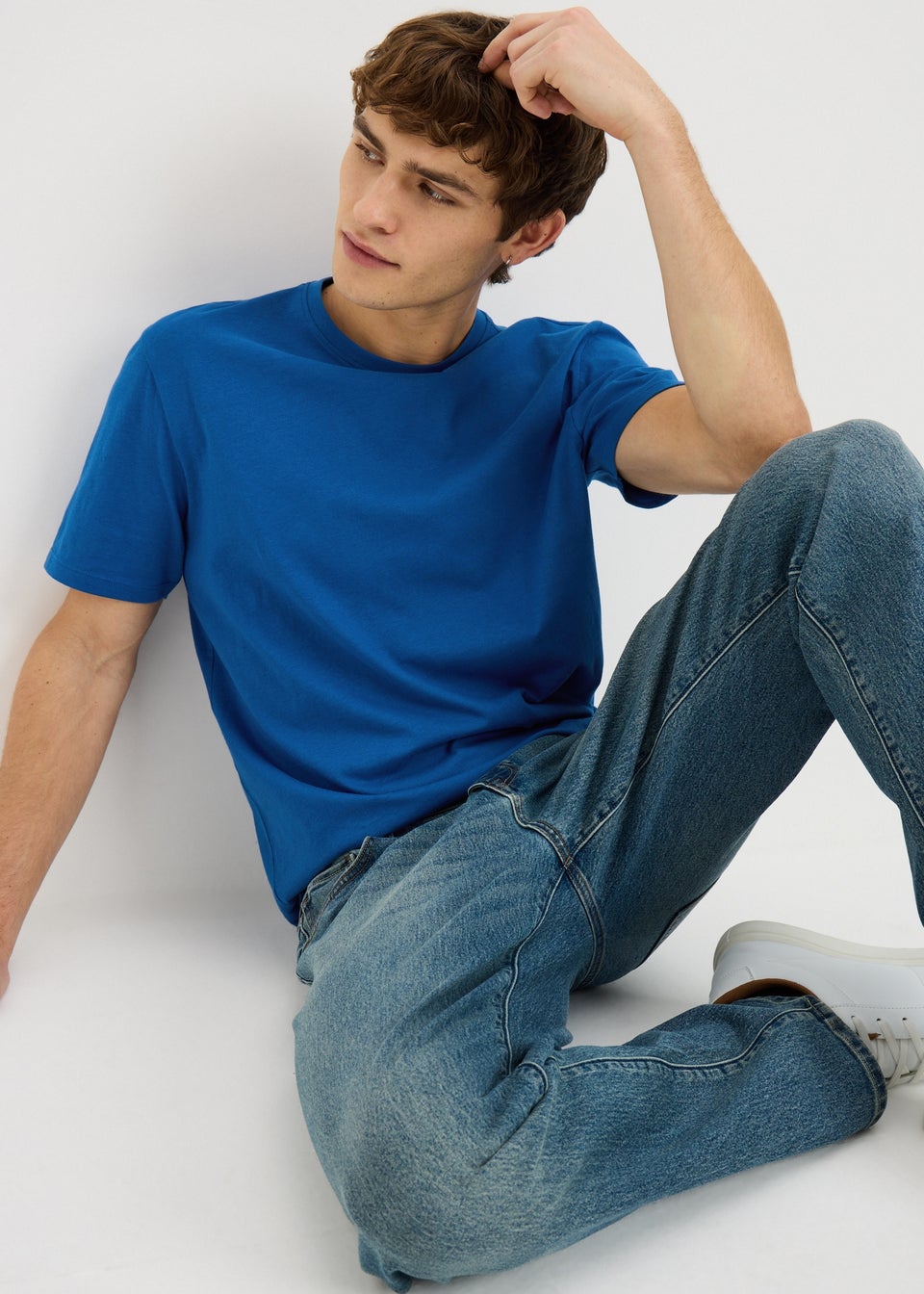 Blue Essential Crew Neck T-Shirt