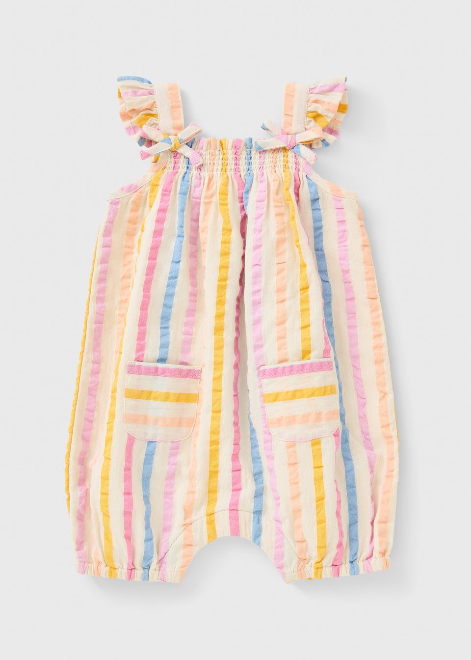 Baby Multicolour Stripe Textured Romper (Newborn-23mths)