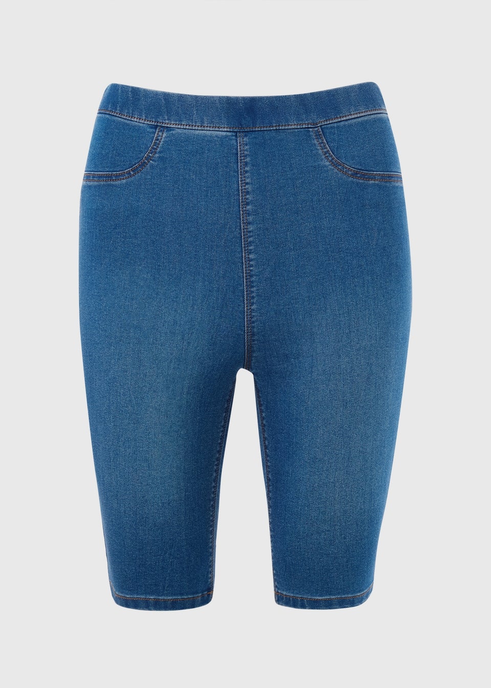 Rosie Mid Wash Stretch Knee Length Denim Shorts