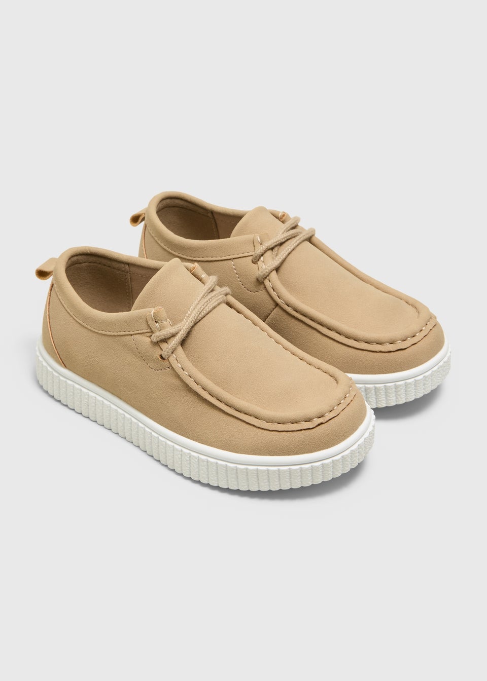 Boys Tan Apron Front Shoes (Younger 8-Older 2)