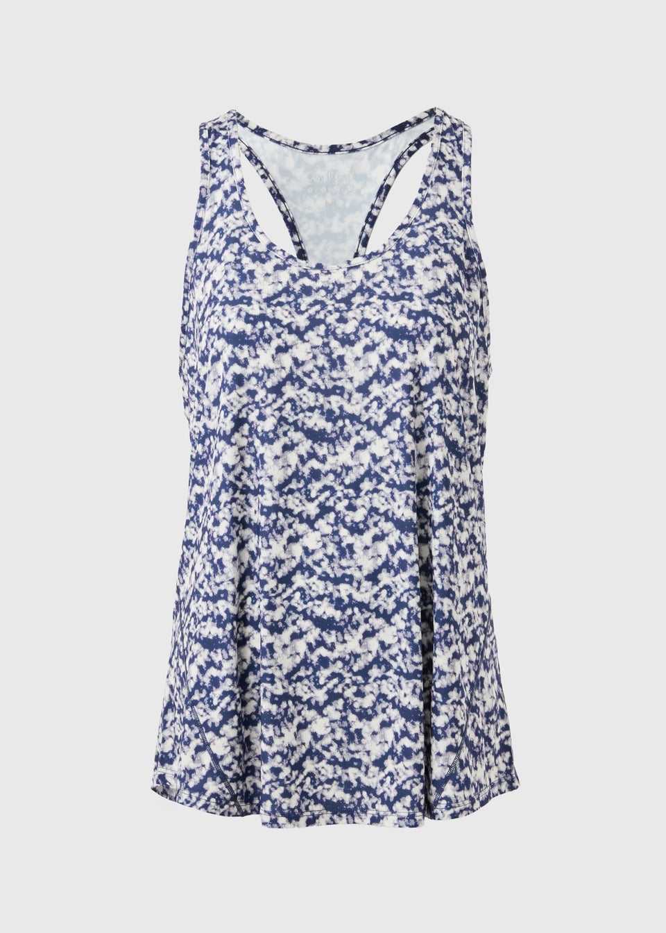 Souluxe Blue Mottle Print Sports Vest