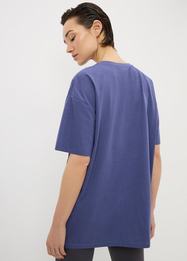 Souluxe Blue Slogan Sports T-Shirt