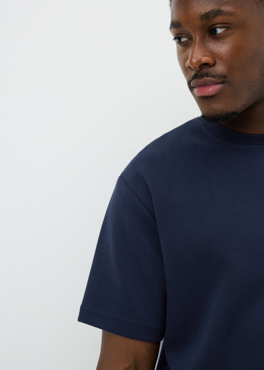 Navy Elevated Co Ord T-Shirt