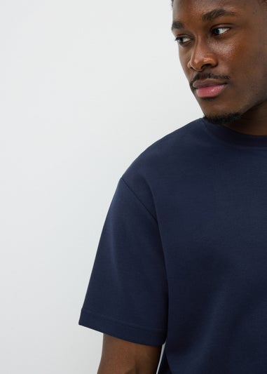 Navy Elevated Co Ord T-Shirt