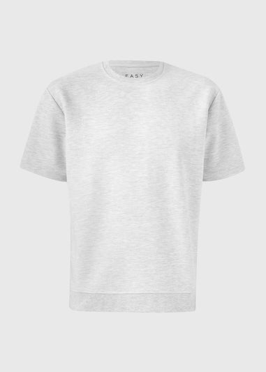 Grey Marl Elevated Co Ord T-Shirt