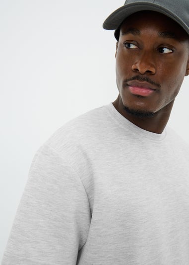 Grey Marl Elevated Co Ord T-Shirt