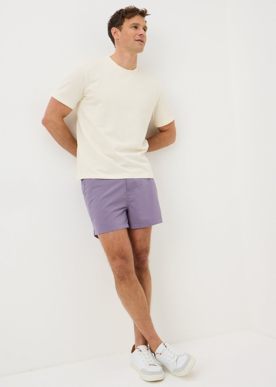 Ecru Textured T-Shirt