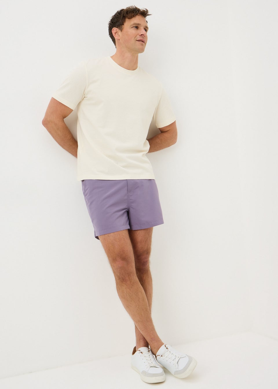 Ecru Textured T-Shirt