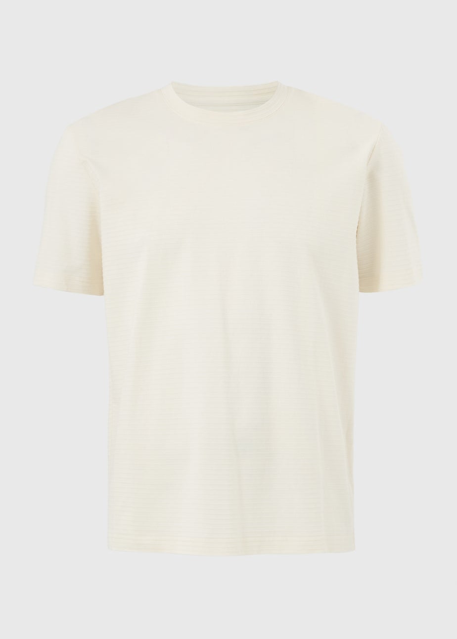 Ecru Textured T-Shirt