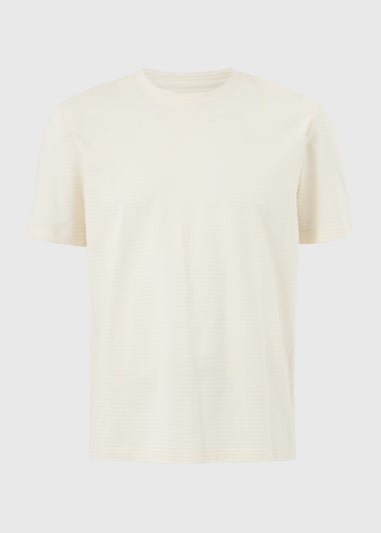 Ecru Textured T-Shirt