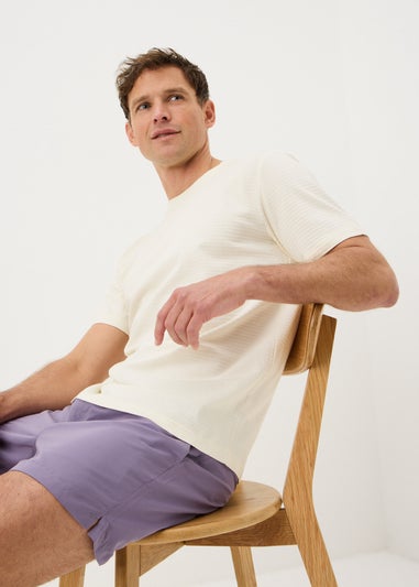 Ecru Textured T-Shirt