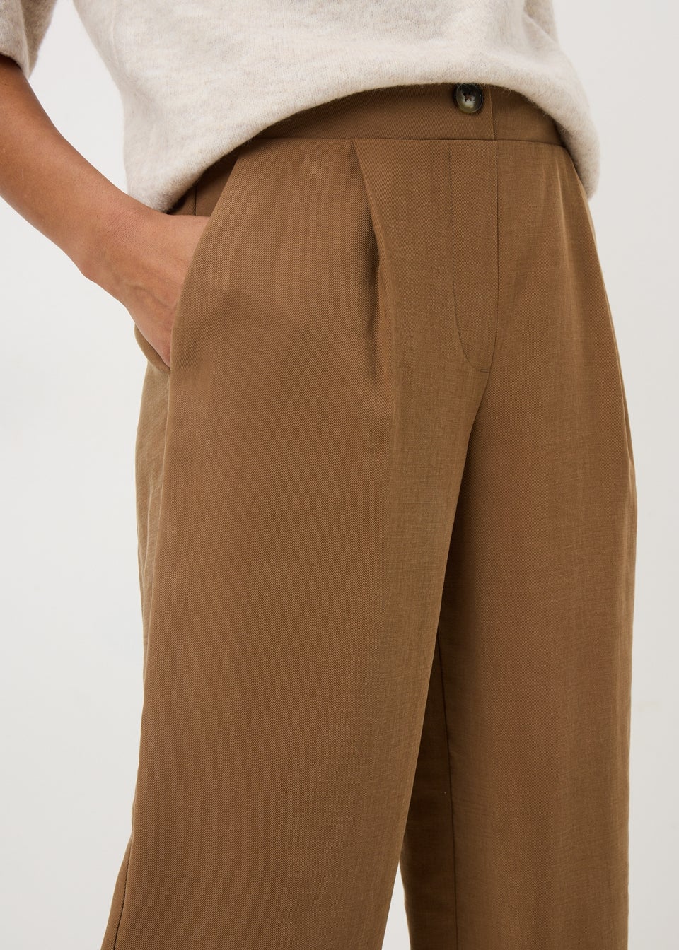 Camel Carrot Leg Trousers