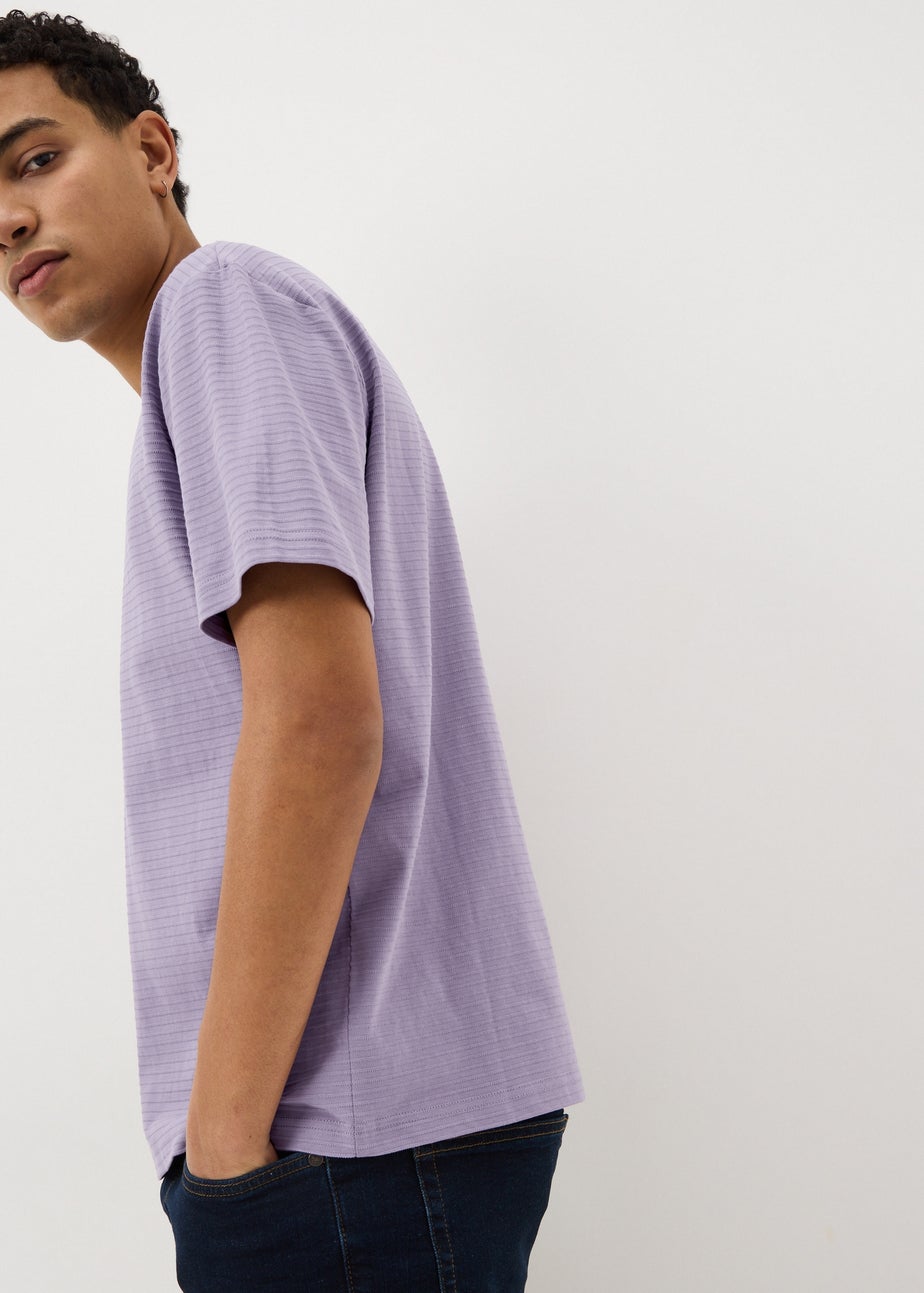 Purple Textured T-Shirt